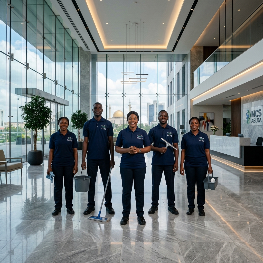 Grazeclean professional cleaning team in Abuja